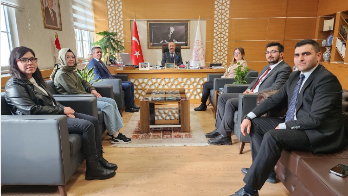 Milli Eğitim Müdürümüz Sayın Hasan Başyiğit ve Şube Müdürümüz Sayın Mustafa Topuz'a Ziyaret